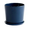 HAY Botanical Family Pot And Saucer, L, Dark Blue