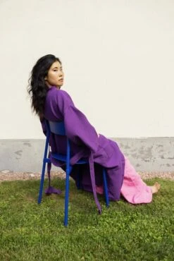 HAY Waffle Bathrobe, One Size, Vibrant Purple -Finnishdesignshop 0723P FDS kesa 2023 0379