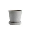 HAY Flowerpot And Saucer, S, Grey -Finnishdesignshop 10 FV Hay iso