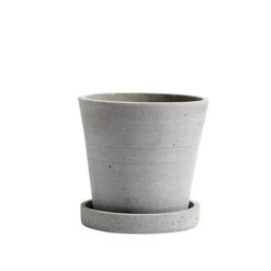 HAY Flowerpot And Saucer, S, Grey