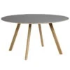 HAY CPH25 Table Round, 140 Cm, Lacquered Oak - Grey Lino -Finnishdesignshop 1124Hay AK