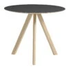 HAY CPH20 Round Table, 90 Cm, Lacquered Oak - Black Lino -Finnishdesignshop 112Hay 21 TH