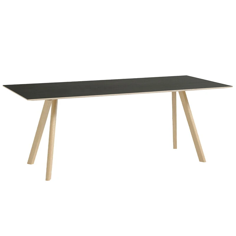 HAY CPH30 Table, 200 X 90 Cm, Lacquered Oak - Black Lino 3 HAY CPH30 Table, 200 X 90 Cm, Lacquered Oak - Black Lino