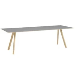 HAY CPH30 Table, 250 X 90 Cm, Lacquered Oak - Grey Lino