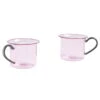 HAY Glass Cup, 2 Pcs, Pink With Grey Handle -Finnishdesignshop 147Hay 21 TH