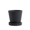 HAY Flowerpot And Saucer, S, Black -Finnishdesignshop 14 FV Hay iso