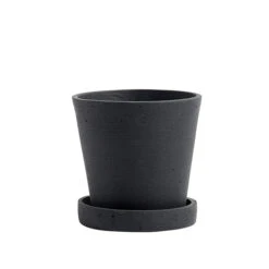 HAY Flowerpot And Saucer, S, Black