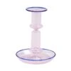 HAY Flare Candleholder, Medium, Pink With Blue Rim -Finnishdesignshop 151Hay 21 TH
