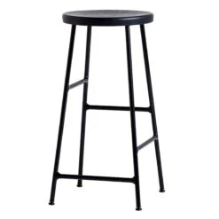 HAY Cornet Bar Stool, Low, Black - Black