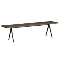 HAY Pyramid Bench 12, Black - Smoked Oak