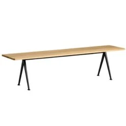 HAY Pyramid Bench 12, Black - Lacquered Oak