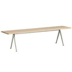HAY Pyramid Bench 12, Beige - Matt Lacquered Oak