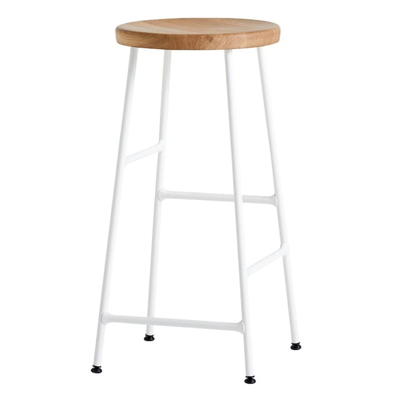 HAY Cornet Bar Stool, Low, Cream White - Oiled Oak 3 HAY Cornet Bar Stool, Low, Cream White - Oiled Oak
