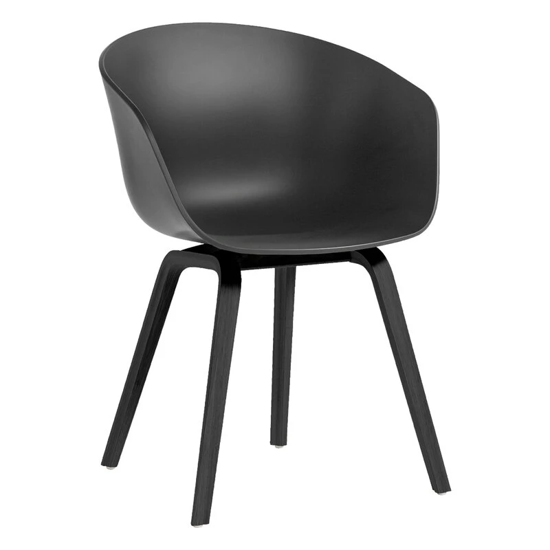 HAY About A Chair AAC22, Black Lacquered Oak - Soft Black 3 HAY About A Chair AAC22, Black Lacquered Oak - Soft Black