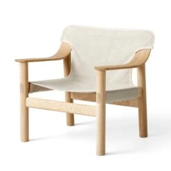 HAY Bernard Lounge Chair, Oak - Canvas -Finnishdesignshop 257401 Bernard raw canvas cover wb lacquer oak base 2 EE