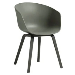 HAY About A Chair AAC22, Black Oak - Dusty Green