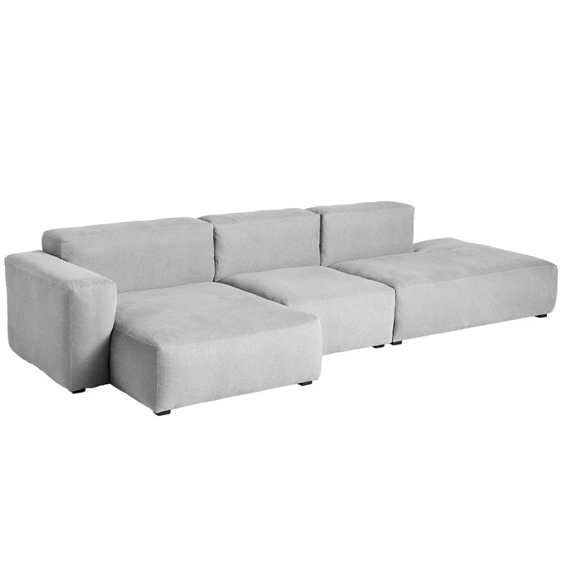 HAY Mags Soft Sofa, Comb.4 Low Arm Left, Linara 443 - Light Grey 3 HAY Mags Soft Sofa, Comb.4 Low Arm Left, Linara 443 - Light Grey