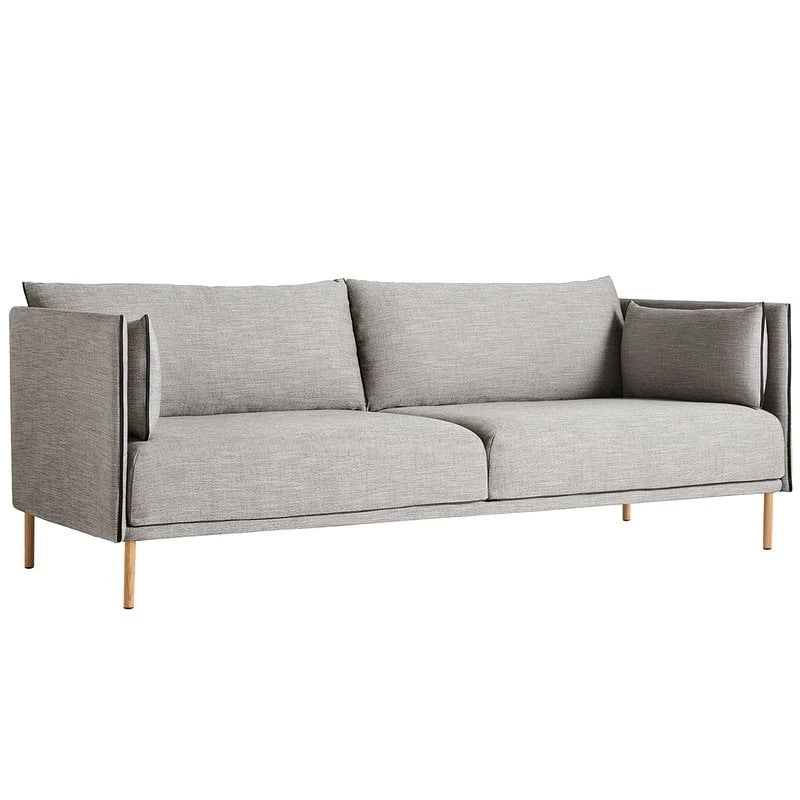 HAY Silhouette Sofa 3-seater, Ruskin 33/Sense Black - Oiled Oak 3 HAY Silhouette Sofa 3-seater, Ruskin 33/Sense Black - Oiled Oak