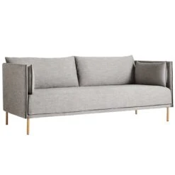 HAY Silhouette Sofa 2-seater, Ruskin 33/Sense Black - Oiled Oak