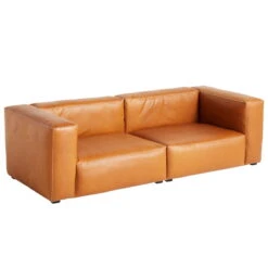 HAY Mags Soft Sofa, 2,5-seater, Comb.1 High Arm, Sense 250 Leather
