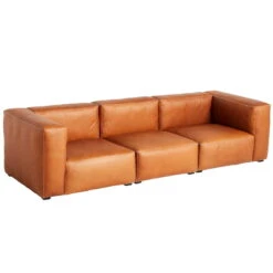 HAY Mags Soft 3-seater Sofa, Comb.1 High Arm, Sense 250 Leather