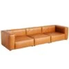 HAY Mags Soft 3-seater Sofa, Comb.11 High Arm, Sense 250 Leather