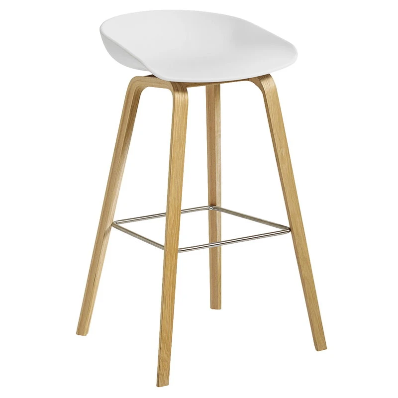 HAY About A Stool AAS32, 75 Cm, Lacquered Oak - White 3 HAY About A Stool AAS32, 75 Cm, Lacquered Oak - White