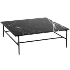 HAY Rebar Coffee Table, 100 X 104 Cm, Black - Black Marble