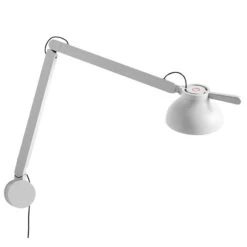 HAY PC Wall Lamp, Double Arm, Grey