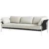 HAY Can Sofa, 3-seater, Ruskin 05 - Black Canvas - Chrome Frame -Finnishdesignshop 5198Hay isoTH