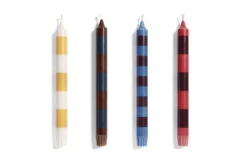 HAY Stripe Candle, Yellow - White -Finnishdesignshop 541150 Stripe Candle Set of 4 bright