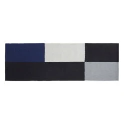 HAY Ethan Cook Flat Works Rug, 80 X 250 Cm, Black And Blue