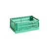 HAY Colour Crate, S, Recycled Plastic, Dark Mint -Finnishdesignshop 541440 HAY Colour Crate S dark mint