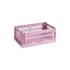 HAY Colour Crate, S, Recycled Plastic, Dusty Rose