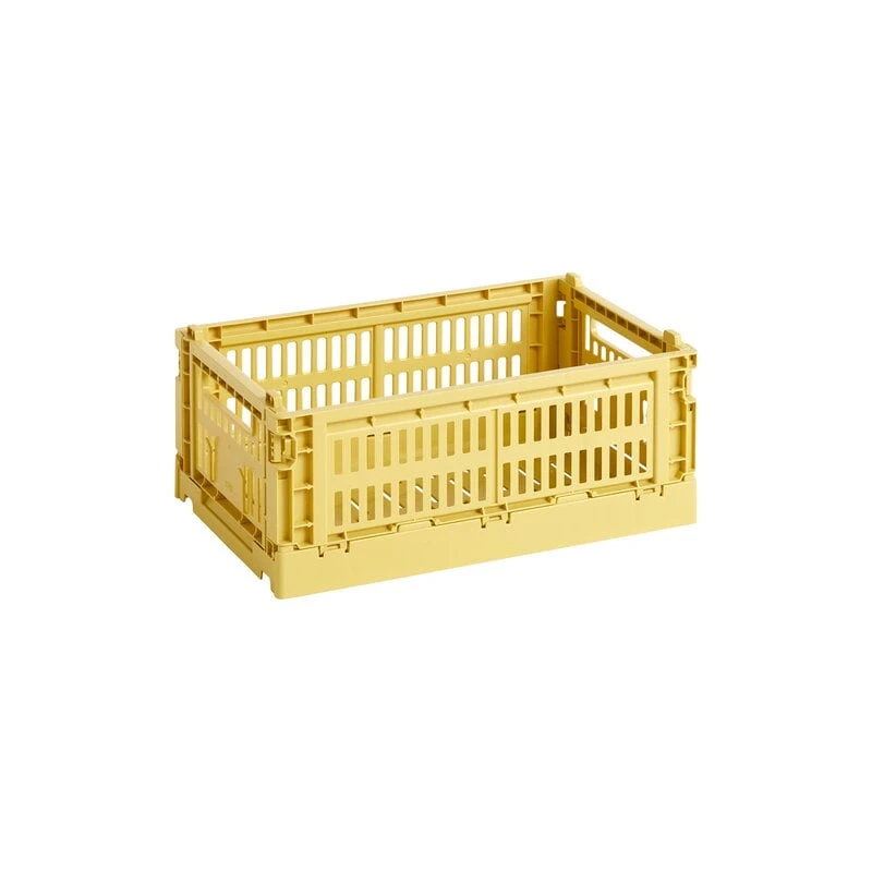 HAY Colour Crate, S, Recycled Plastic, Dusty Yellow 3 HAY Colour Crate, S, Recycled Plastic, Dusty Yellow
