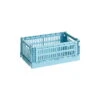 HAY Colour Crate, S, Recycled Plastic, Light Blue -Finnishdesignshop 541447 HAY Colour Crate S light blue