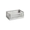 HAY Colour Crate, S, Recycled Plastic, Light Grey