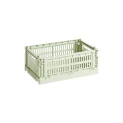 HAY Colour Crate, S, Recycled Plastic, Mint