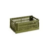 HAY Colour Crate, S, Recycled Plastic, Olive -Finnishdesignshop 541452 HAY Colour Crate S olive