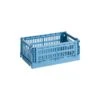HAY Colour Crate, S, Recycled Plastic, Sky Blue
