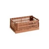 HAY Colour Crate, S, Recycled Plastic, Terracotta