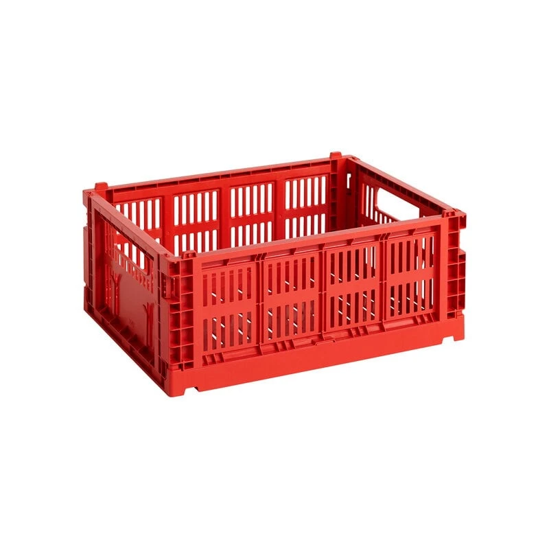 HAY Colour Crate, M, Recycled Plastic, Red 3 HAY Colour Crate, M, Recycled Plastic, Red
