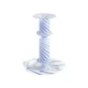 HAY Flare Stripe Milk Candleholder, Medium, Blue 1 HAY Flare Stripe Milk Candleholder, Medium, Blue -Finnishdesignshop 541468 Flare Stripe Milk M blue