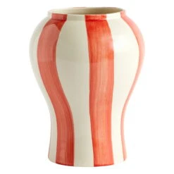HAY Sobremesa Stripe Vase, S, Red