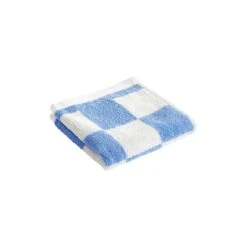 HAY Check Wash Cloth, Sky Blue