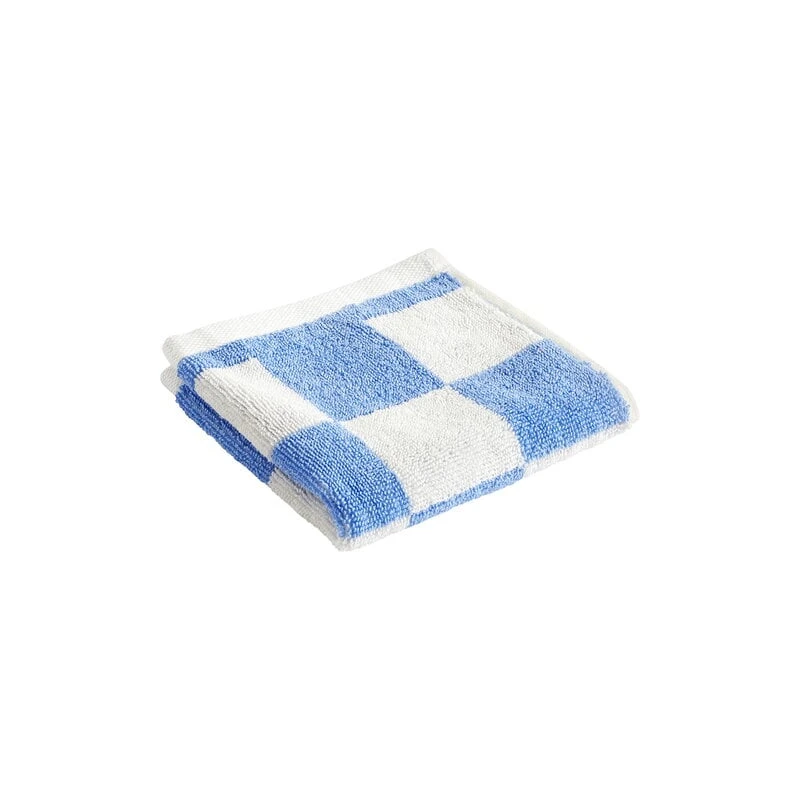 HAY Check Wash Cloth, Sky Blue 3 HAY Check Wash Cloth, Sky Blue