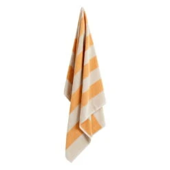 HAY Frotté Stripe Bath Sheet, Warm Yellow