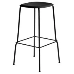 HAY Soft Edge 80 Bar Stool 75 Cm, Black