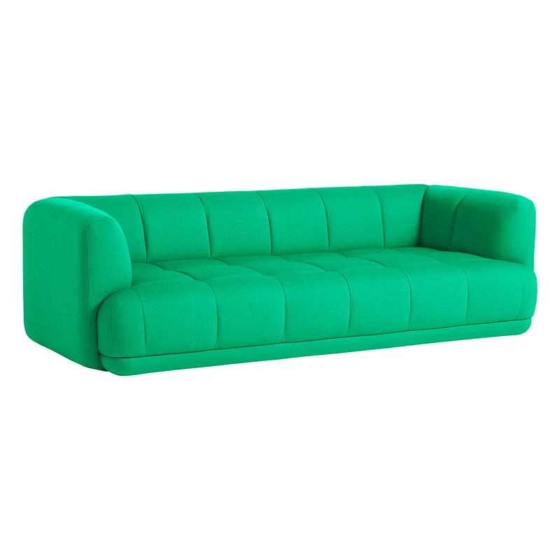HAY Quilton 3-seater Sofa, Green Vidar 932 3 HAY Quilton 3-seater Sofa, Green Vidar 932