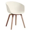 HAY About A Chair AAC22, Lacquered Walnut - Cream White -Finnishdesignshop 943405 AAC 22 cream white shell wb lacquer walnut base